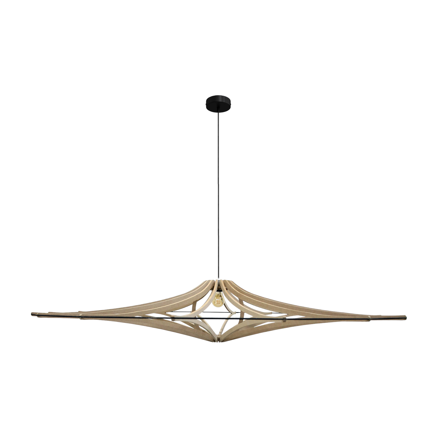 تعليق تصميم خشب وأسود XL 160 سم كابل قطن SINGING BRUT - RIF