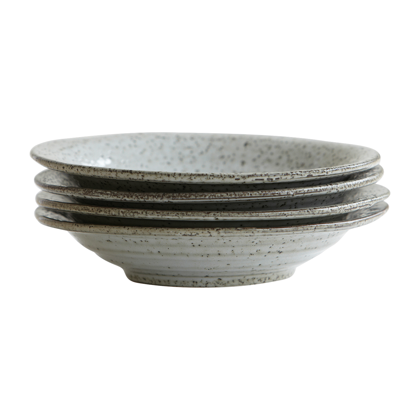 Rustikaler blau-grau gesprenkelter ceramic Suppenteller - House Doctor