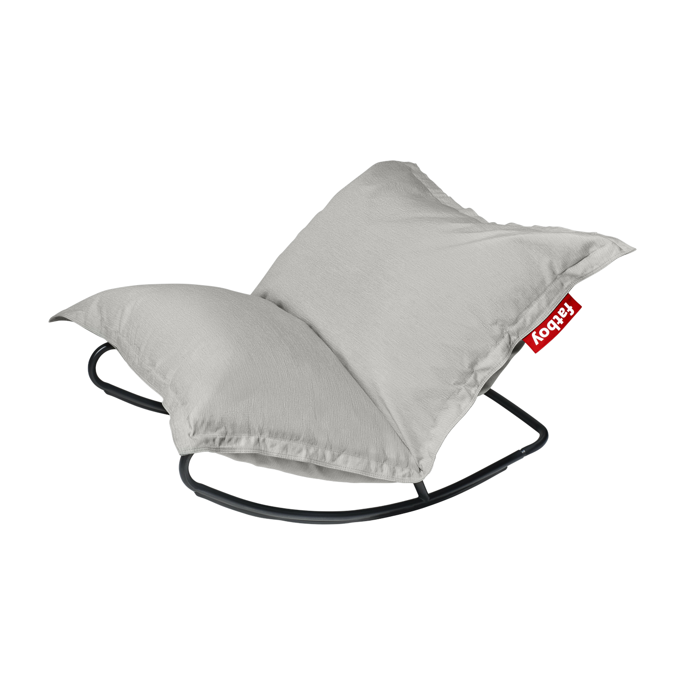 Fauteuil extérieur en métal avec coussin gris brume Rock 'n Roll Combi - Fatboy