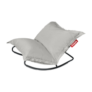Outdoor-Sessel aus Metall mit nebelgrauem Kissen Rock 'n Roll Combi - -. Fatboy