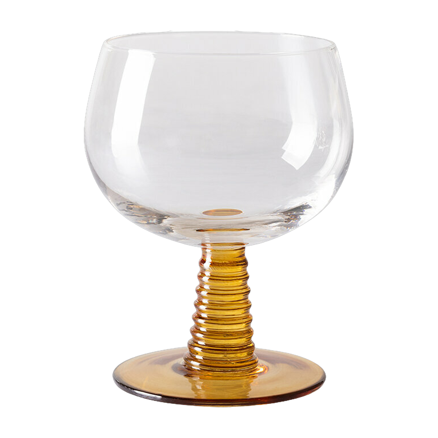 Verre à vin Swirl Low Ochre - HKLIVING
