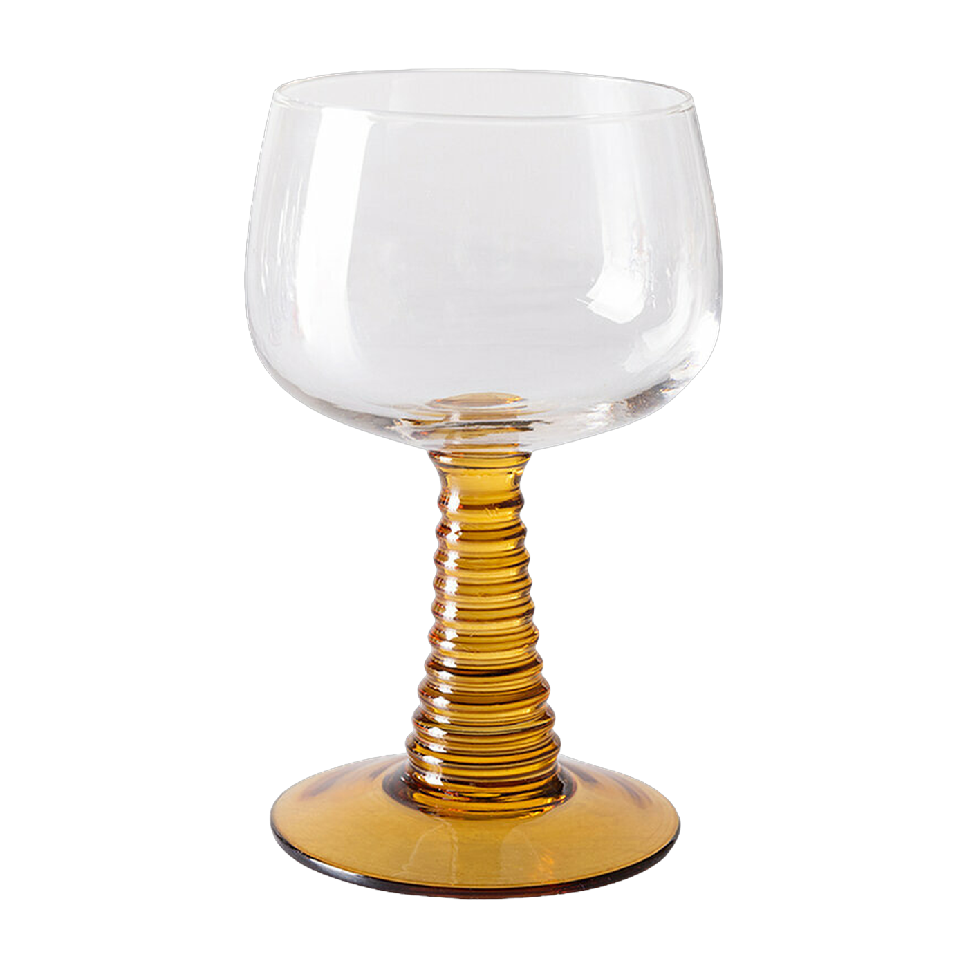 Verre à vin "tourbillon" High Ochre - HKLIVING