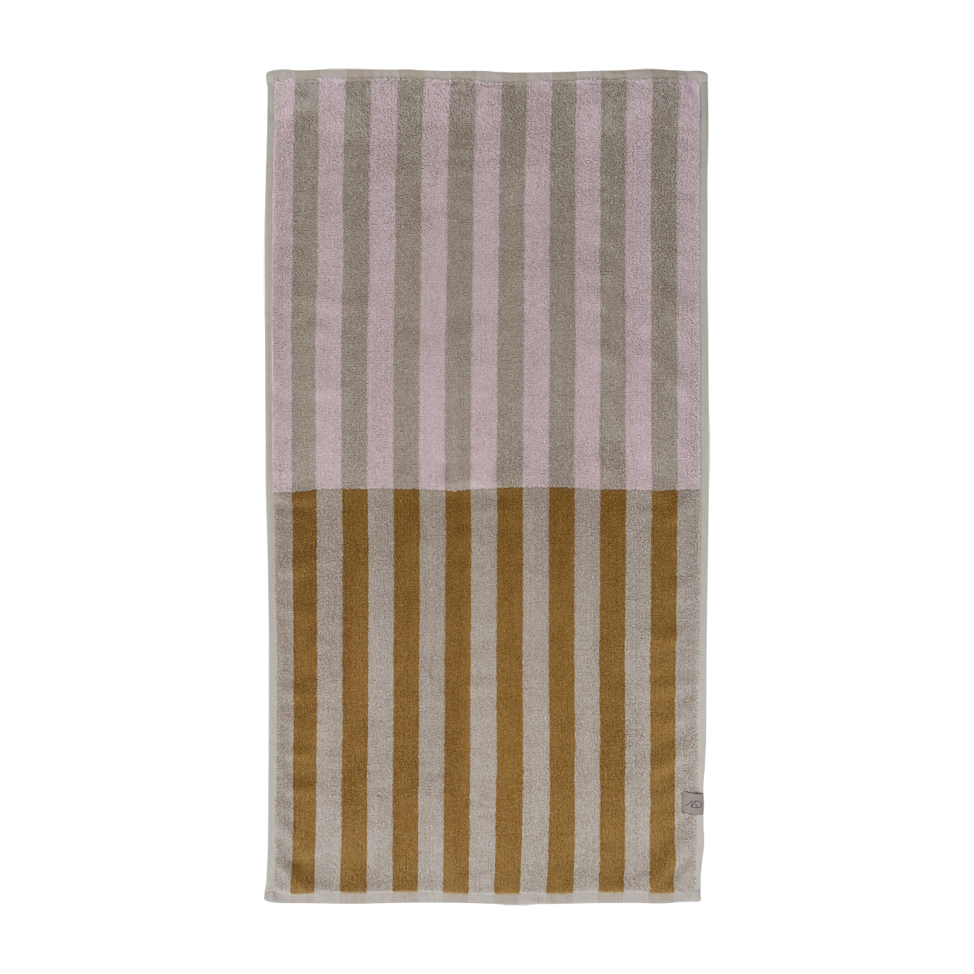 Pink striped towel 70 x 133 cm Discorder - Mette Ditmer