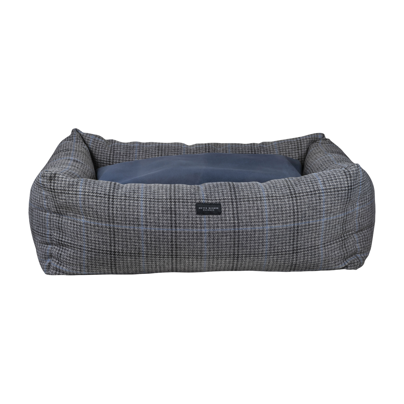 Cama para perros Vip con estampado de cuadros grises pequeños 55 x 75 cm Mette Ditmer