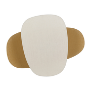 Wall lamp 2 screens in birch linen and curry Screen 70's - Market Set