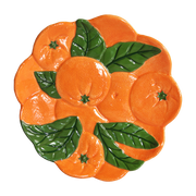 Teller aus Dolomit mit Orangenmuster - &Klevering