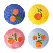 4 piatti con motivi colorati arancioni 16 cm - &Klevering
