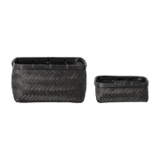 Donia Basket Black Bamboo - Bloomingville