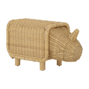 Banco cofre rinoceronte en ratán Soffe - Bloomingville Mini