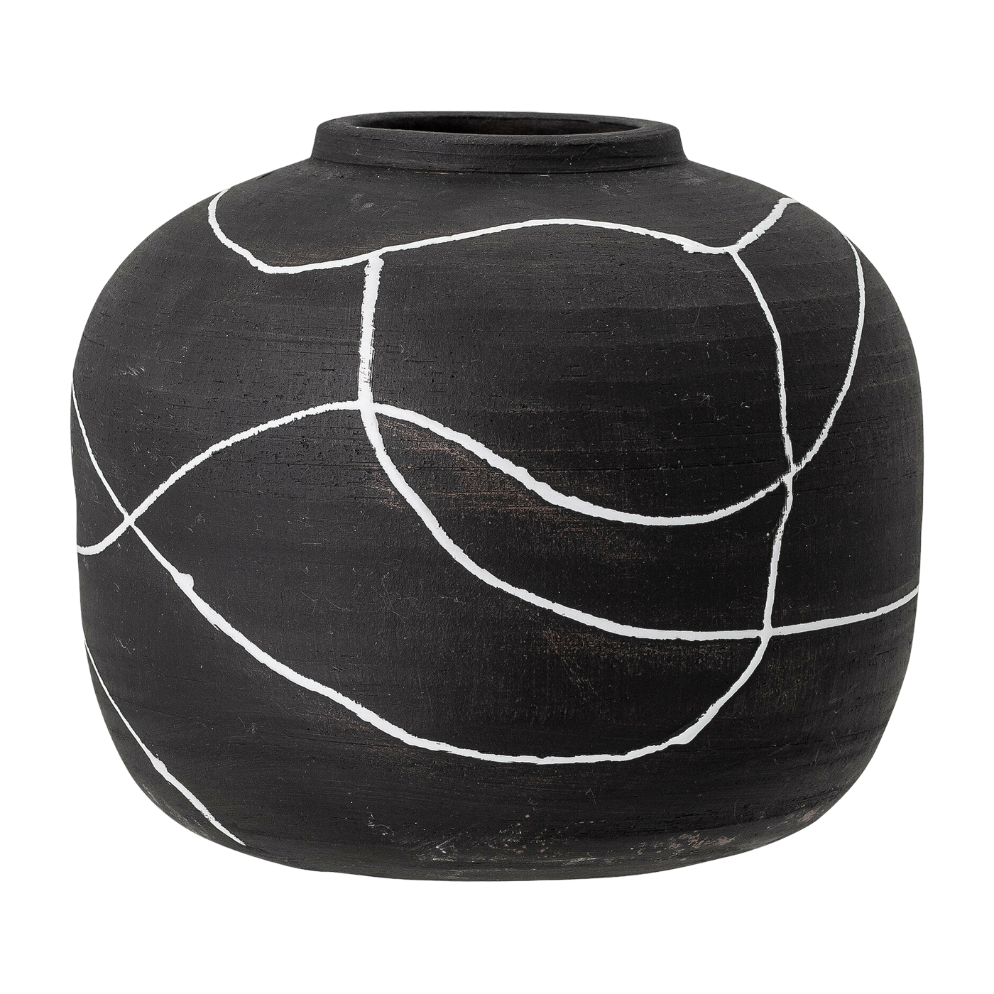 Niza Deko-Vase Schwarz Terrakotta - Bloomingville
