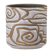 Lija Deco Flowerpot Terracotta bianca - Bloomingville