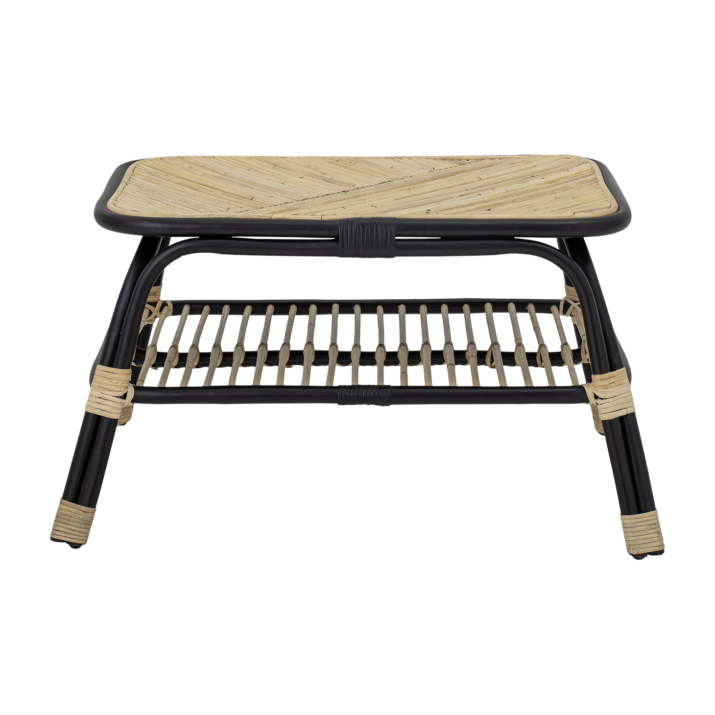 Loue black tavolino in rattan - Bloomingville