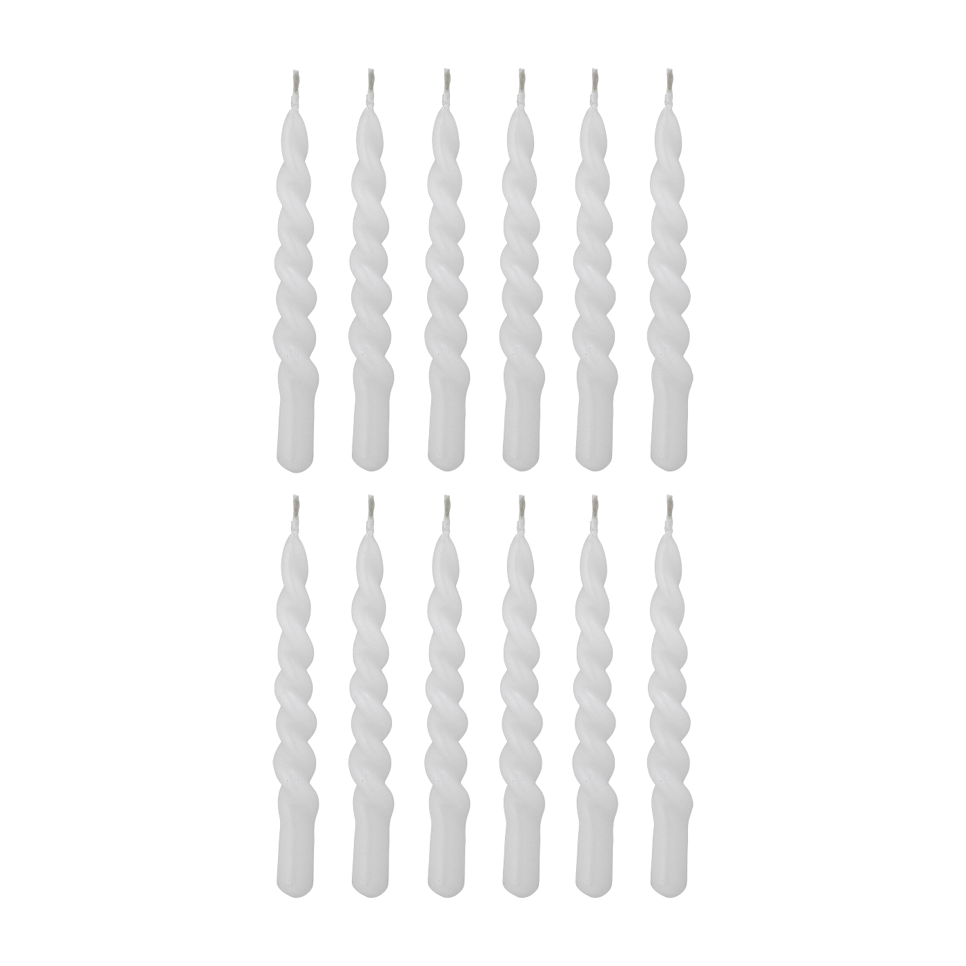 10 velas blanca Twist - Bloomingville