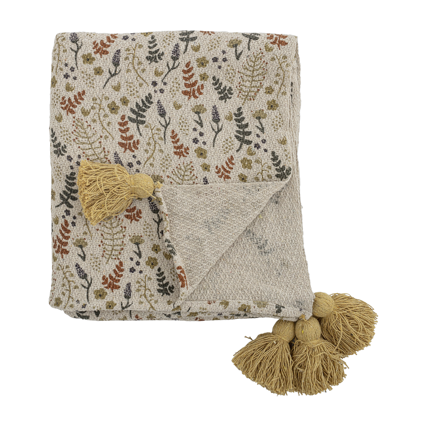 Filipa Throw Yellow Recycled Cotton - Bloomingville Mini