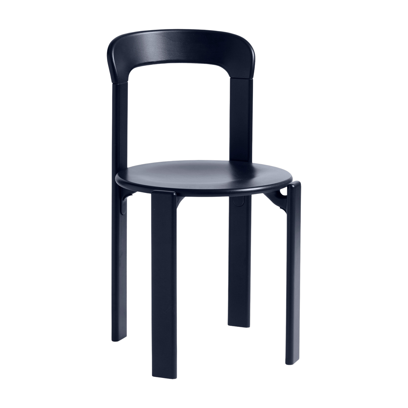 Silla en madera de haya azul oscuro Rey - HAY