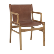 Ollie Loungesessel Braun Leder - Bloomingville