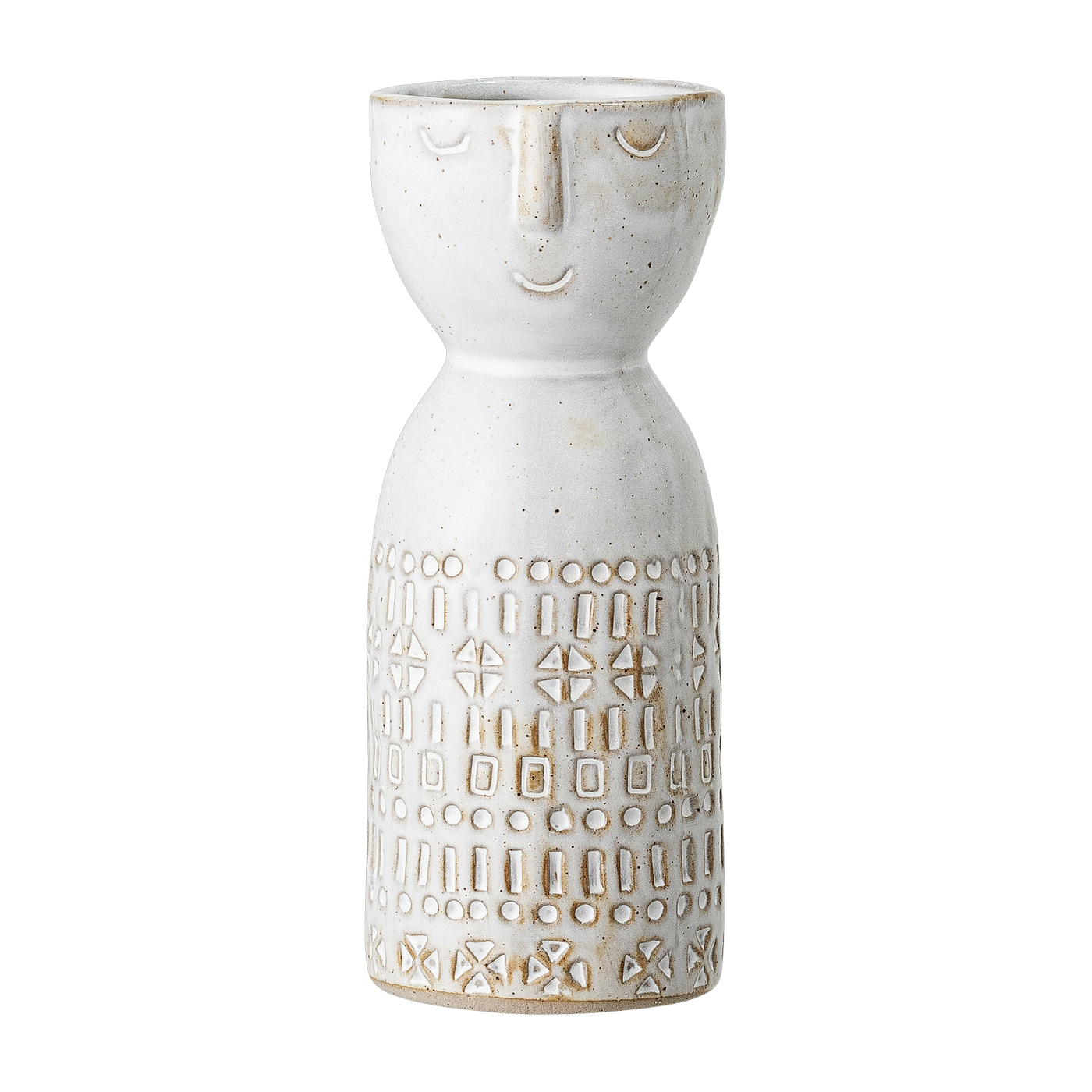 Embla Vase Weiá Steingut - Bloomingville