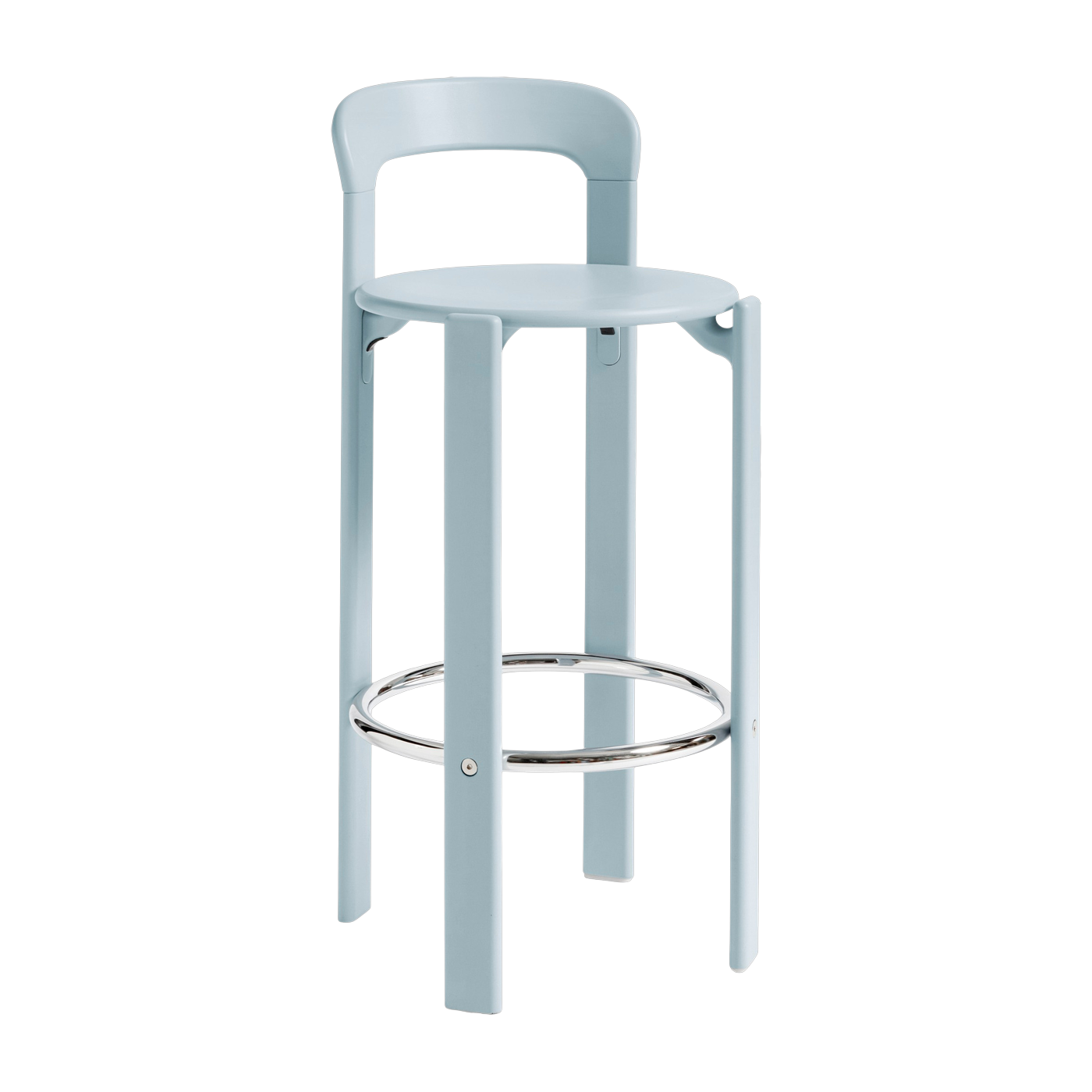 Chaise de bar en bois de hêtre bleu ardoise 75 cm Rey - HAY