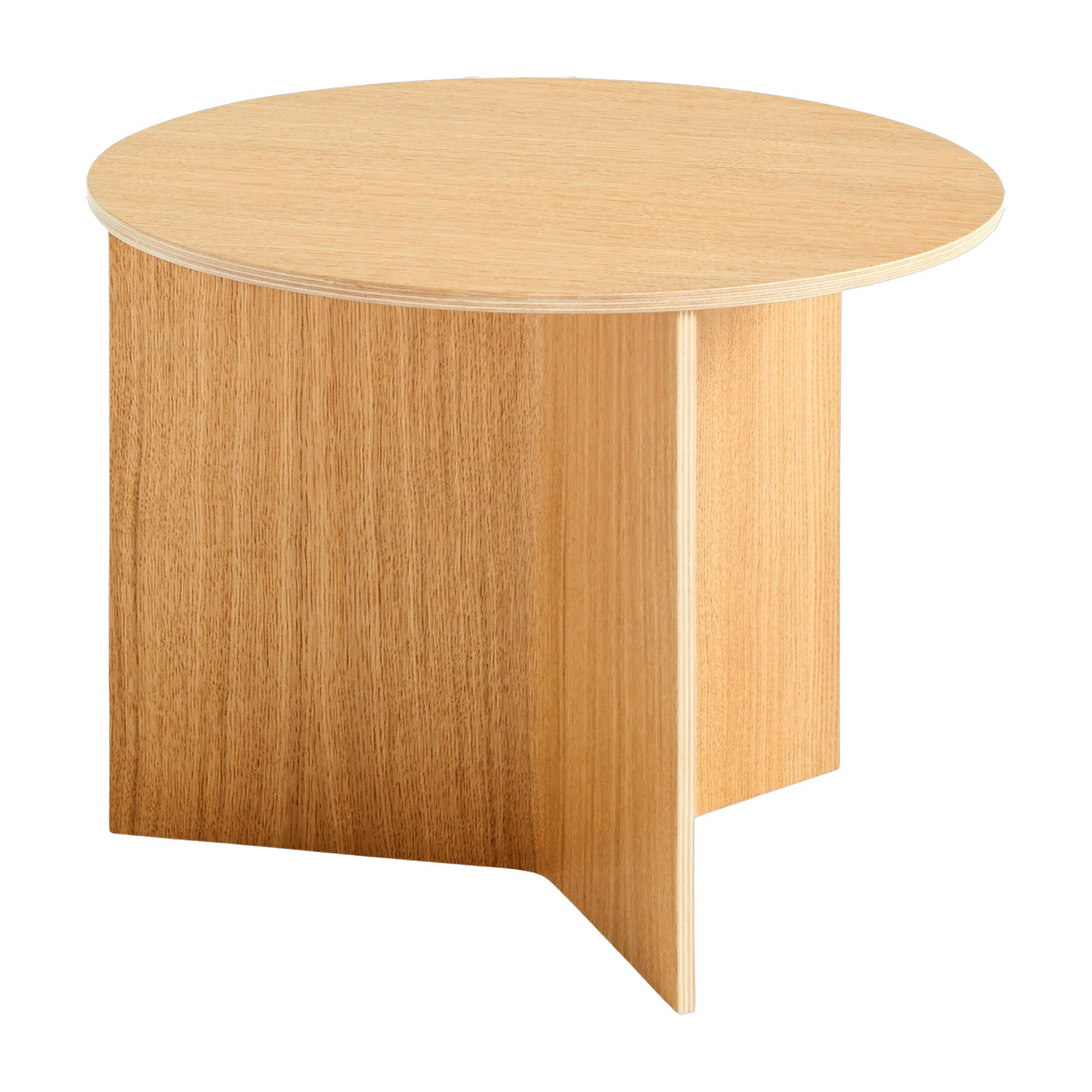 Tavolo base ronde in rovere naturale Slit - HAY