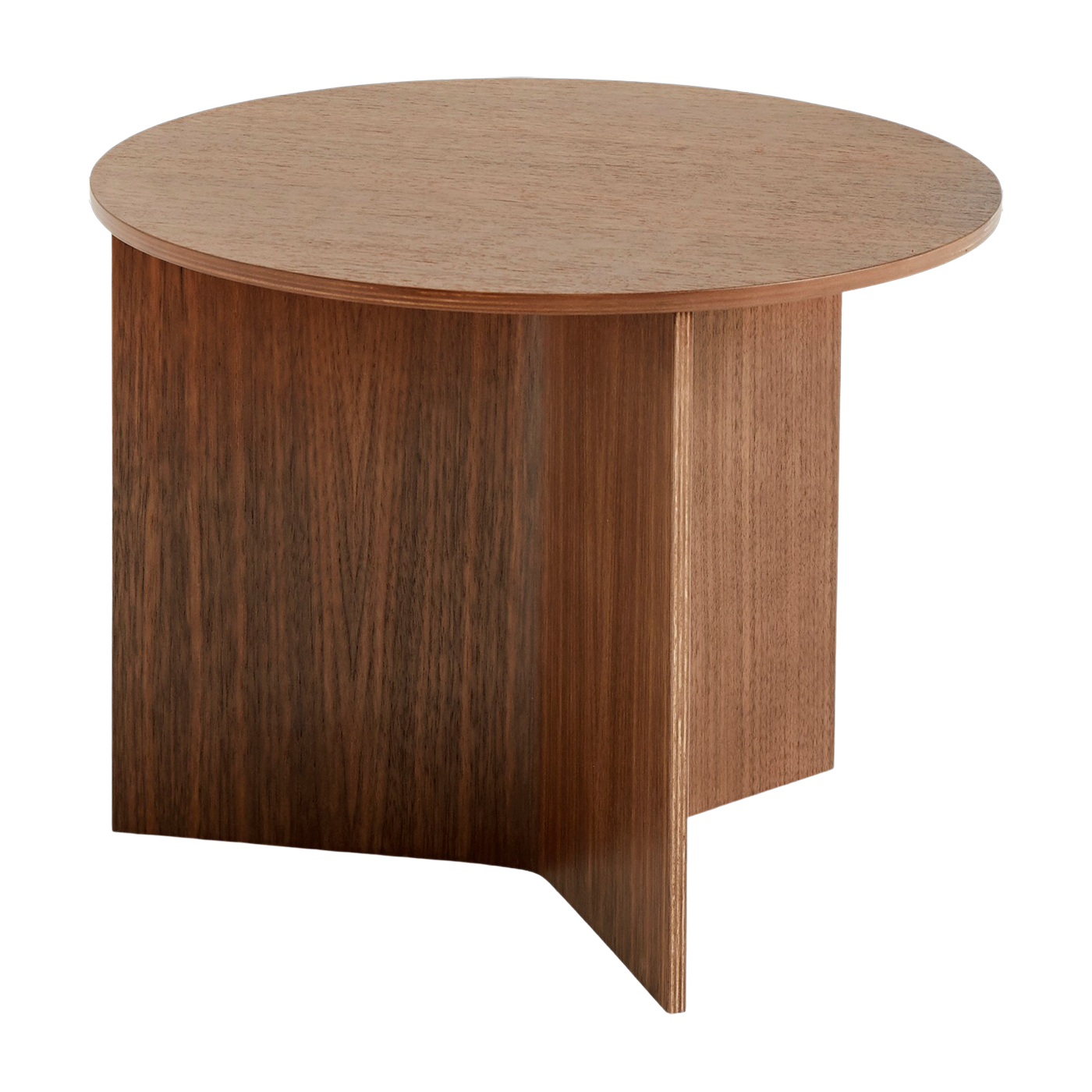 Table base ronde en noyer Slit - HAY