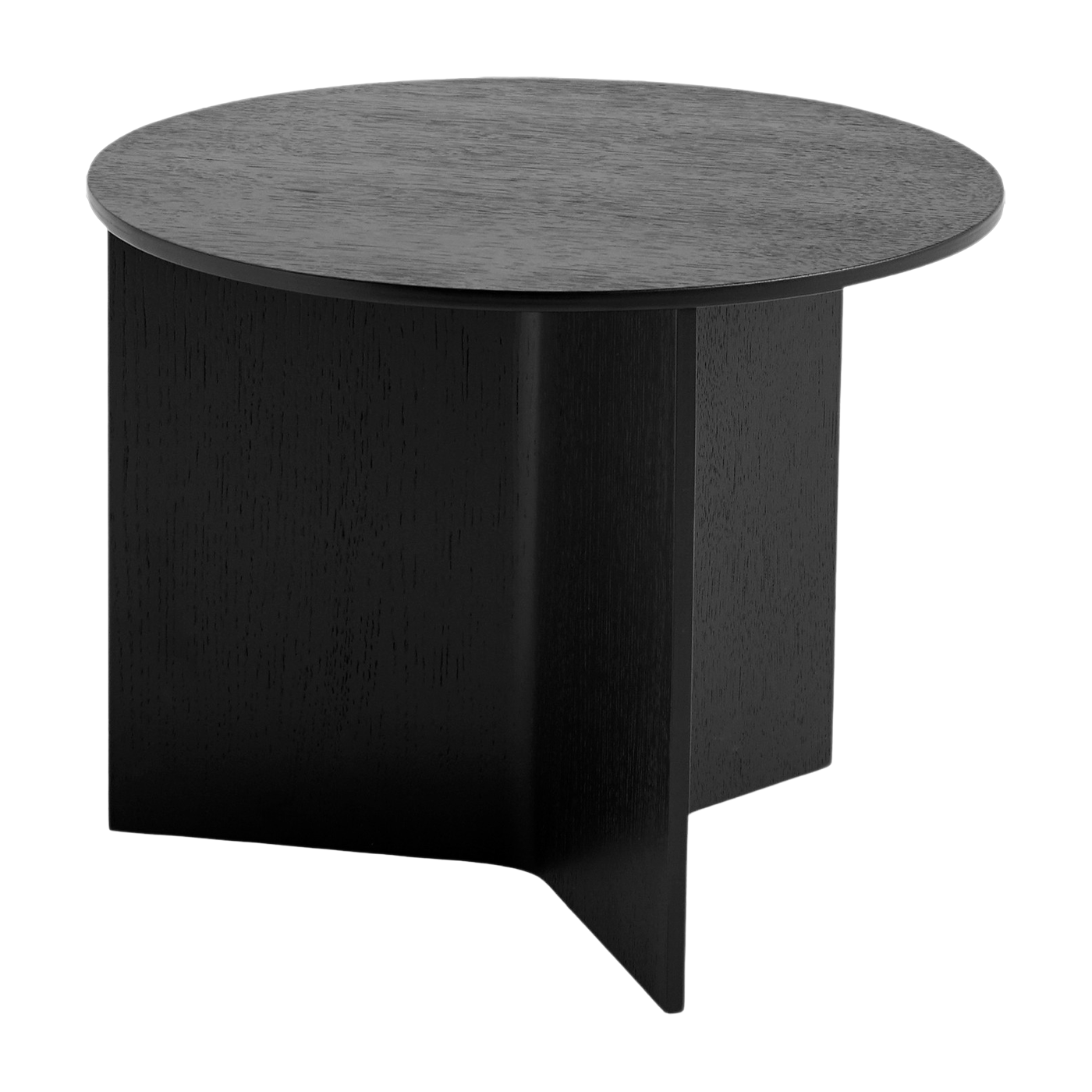 Tisch base ronde aus schwarzer Eiche Slit - -. HAY