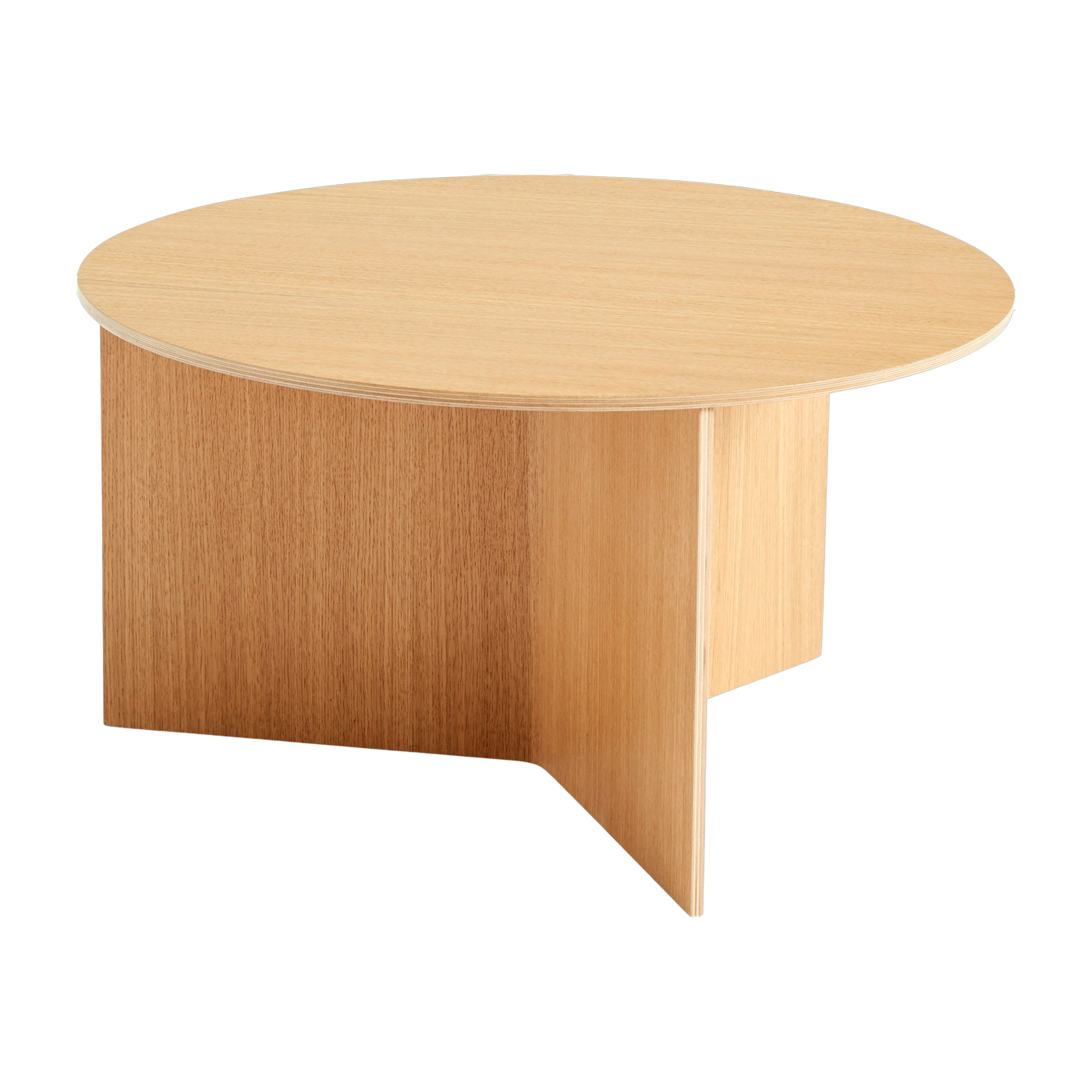 Tavolo base ronde in rovere naturale XL Slit - HAY