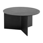 Mesa de centro redonda en roble negro XL Slit - HAY