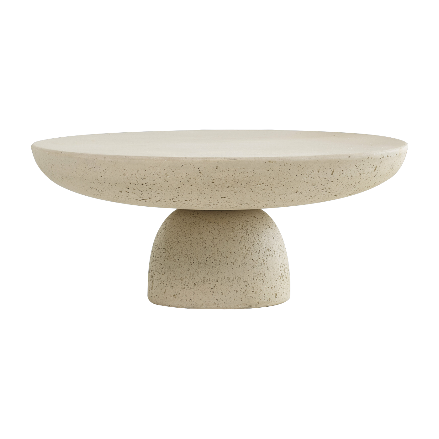 Table ronde en béton ciré ivoire 70 x 33 cm Olo - Mogg