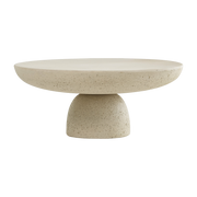 Table ronde in waxed concrete ivory 70 x 33 cm Olo - Mogg