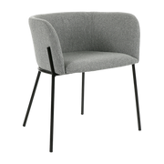 Stoffstuhl gris clair mit schwarzen Beinen Polka -. Pomax