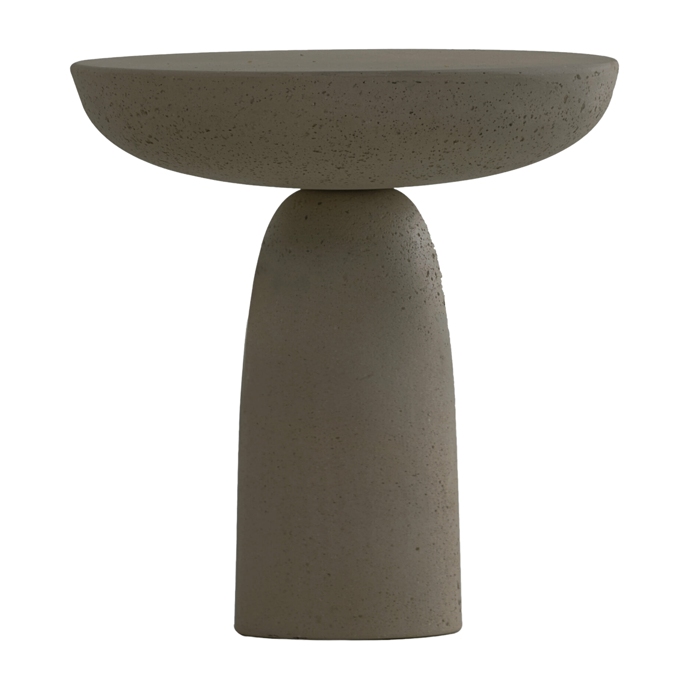 Mesa ronde en hormigón encerado antracita 50 x 47 cm Olo - Mogg