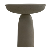 Tisch ronde aus anthrazitfarbenem gewachstem Beton 50 x 47 cm Olo - -. Mogg