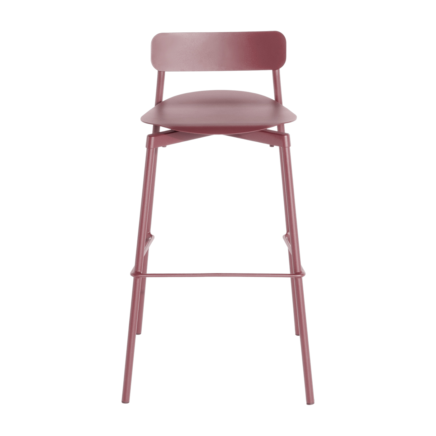 Chaise de bar outdoor rouge brun 65 cm Fromme - Petite friture