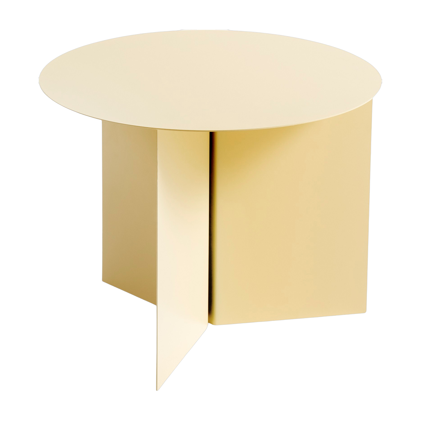 Table basse ronde en acier jaune Slit - HAY