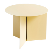 Table basse ronde en acier jaune Slit - HAY
