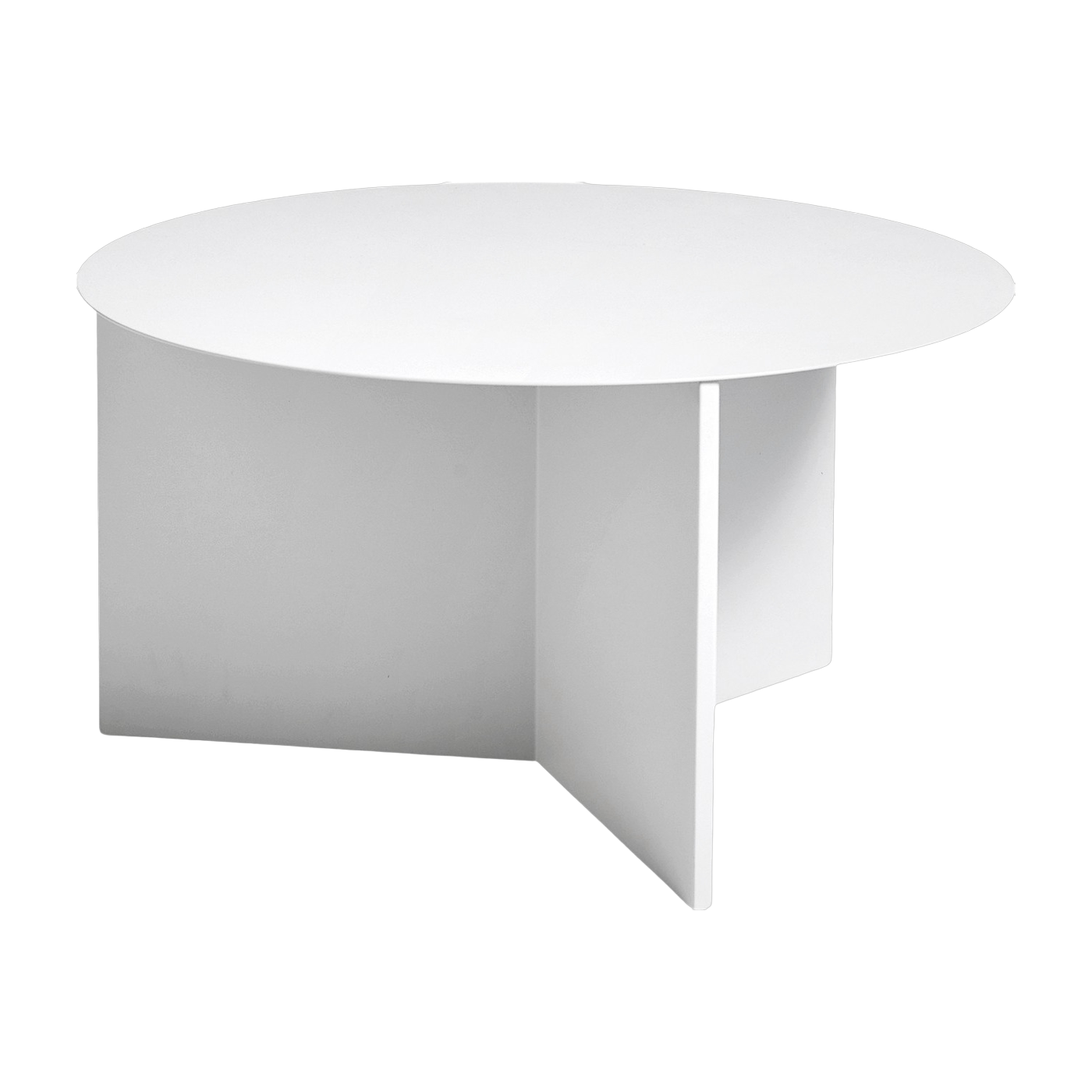 Couchtisch ronde aus Stahl weiß XL Slit - -. HAY