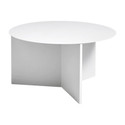Mesa de centro redonda en acero blanco XL Slit - HAY