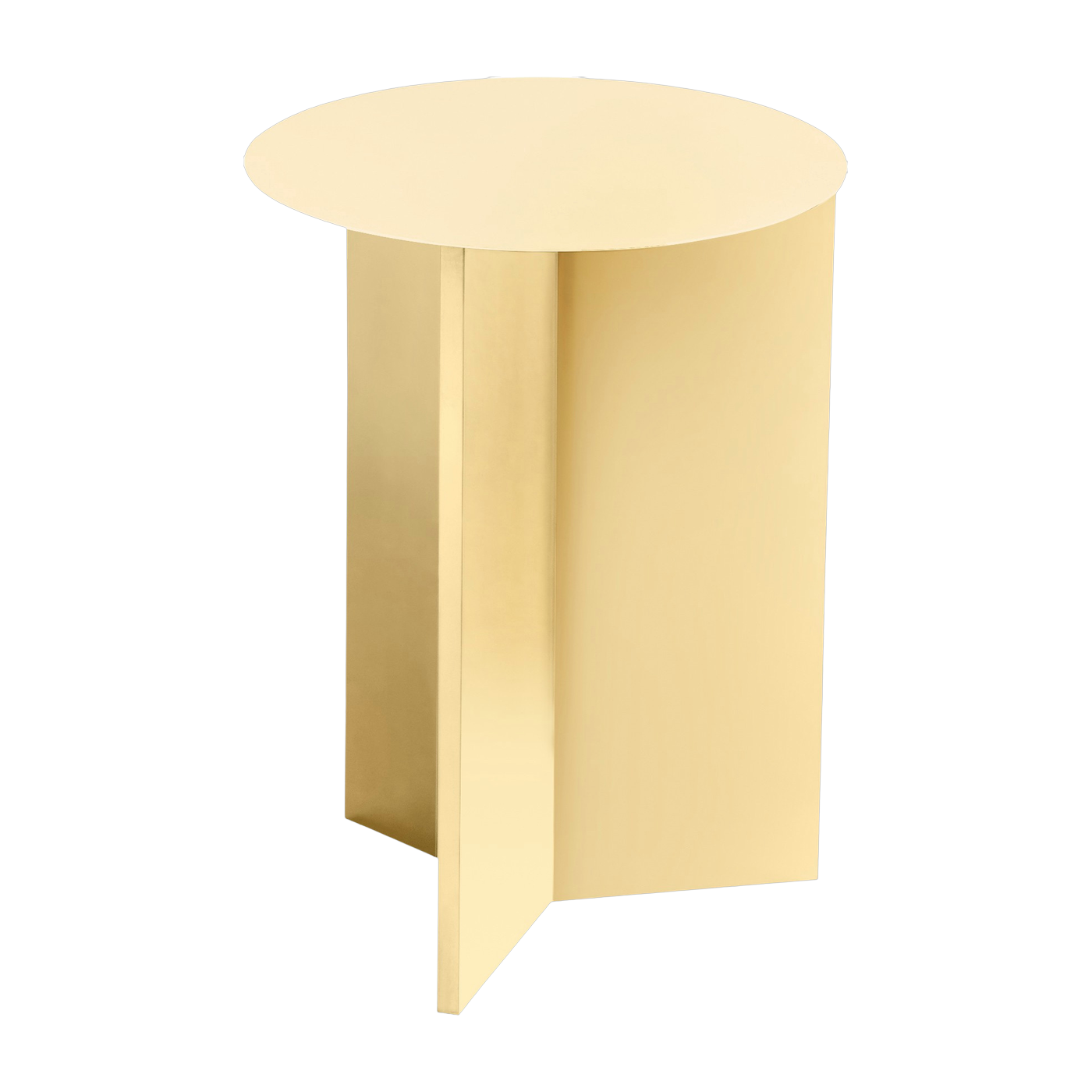 Beistelltisch aus gelbem Stahl Slit -. HAY