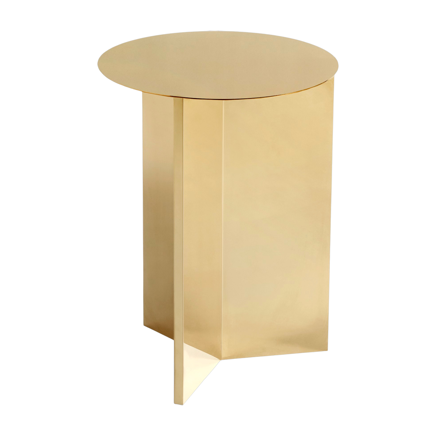 Beistelltisch aus Stahl mit Messingfinish Slit - HAY