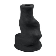 Bougeoir organique noir 10 cm Art Piece - Mette Ditmer