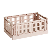 Basket in recycled material blush S Colour Crate - HAY