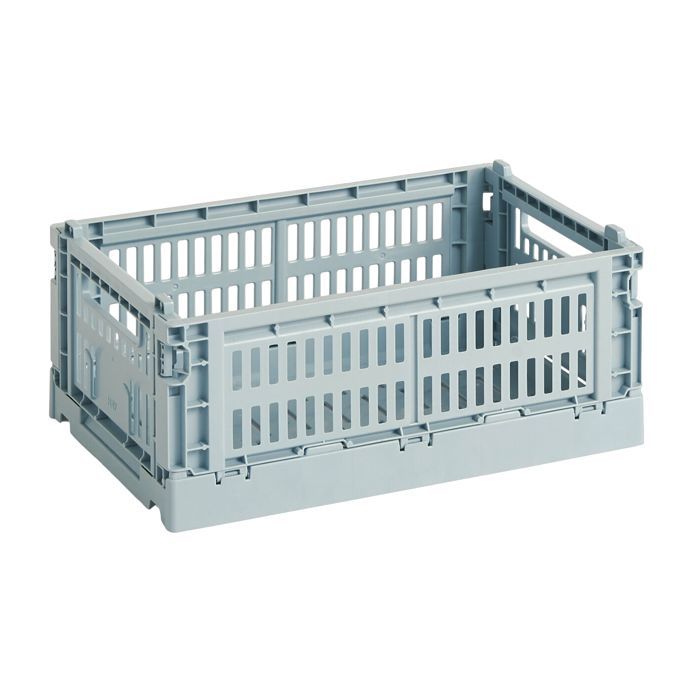 Panier en matière recyclée bleu poudré S Colour Crate - HAY