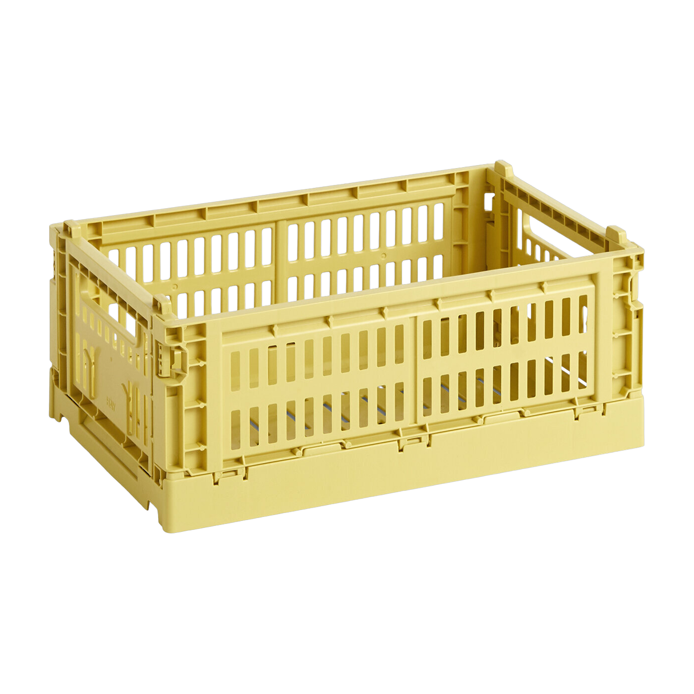 Panier en matière recyclée jaune S Colour Crate - HAY