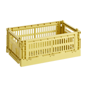 Cestino giallo in materiale riciclato S Colour Crate - HAY