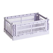 Caja en material reciclado lavanda S Colour Crate - HAY