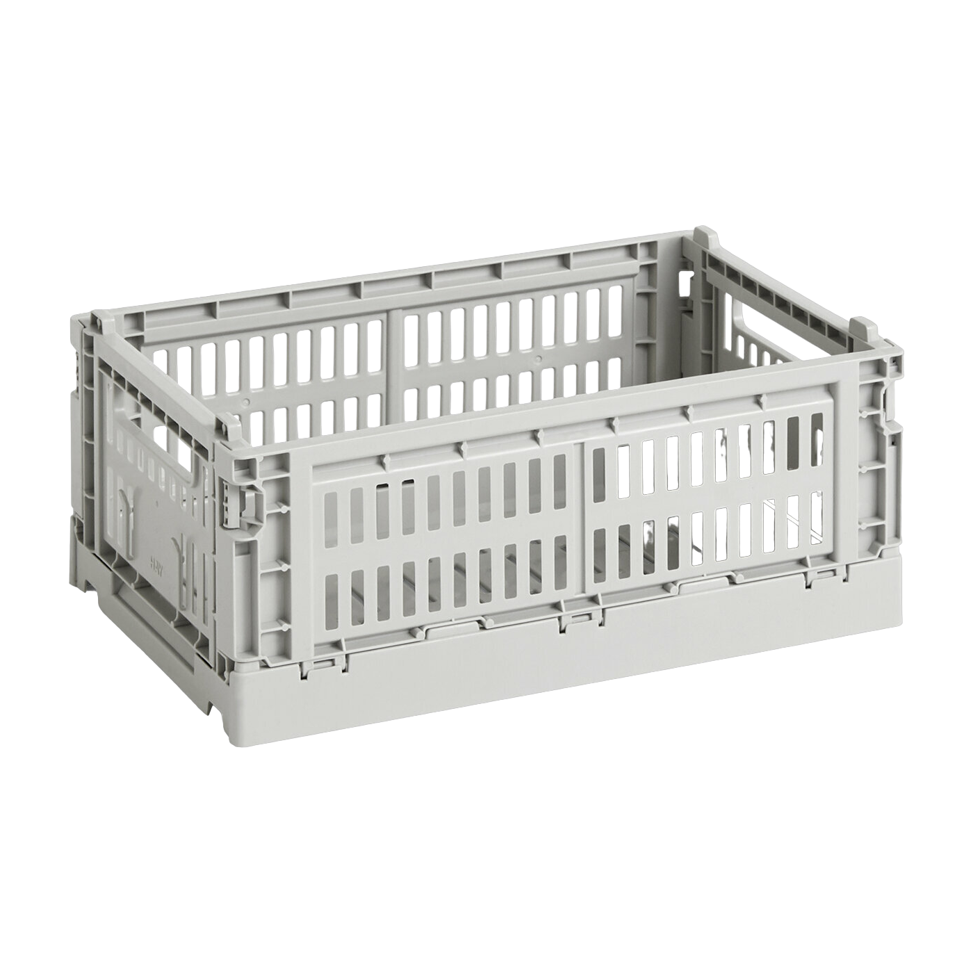 Panier en matière recyclée gris clair S Colour Crate - HAY