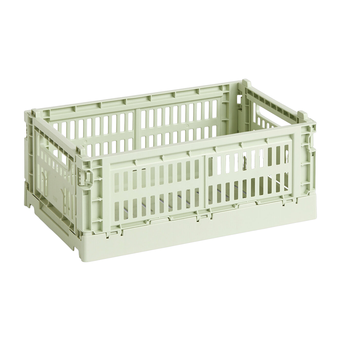 Panier en matière recyclée vert menthe S Colour Crate - HAY