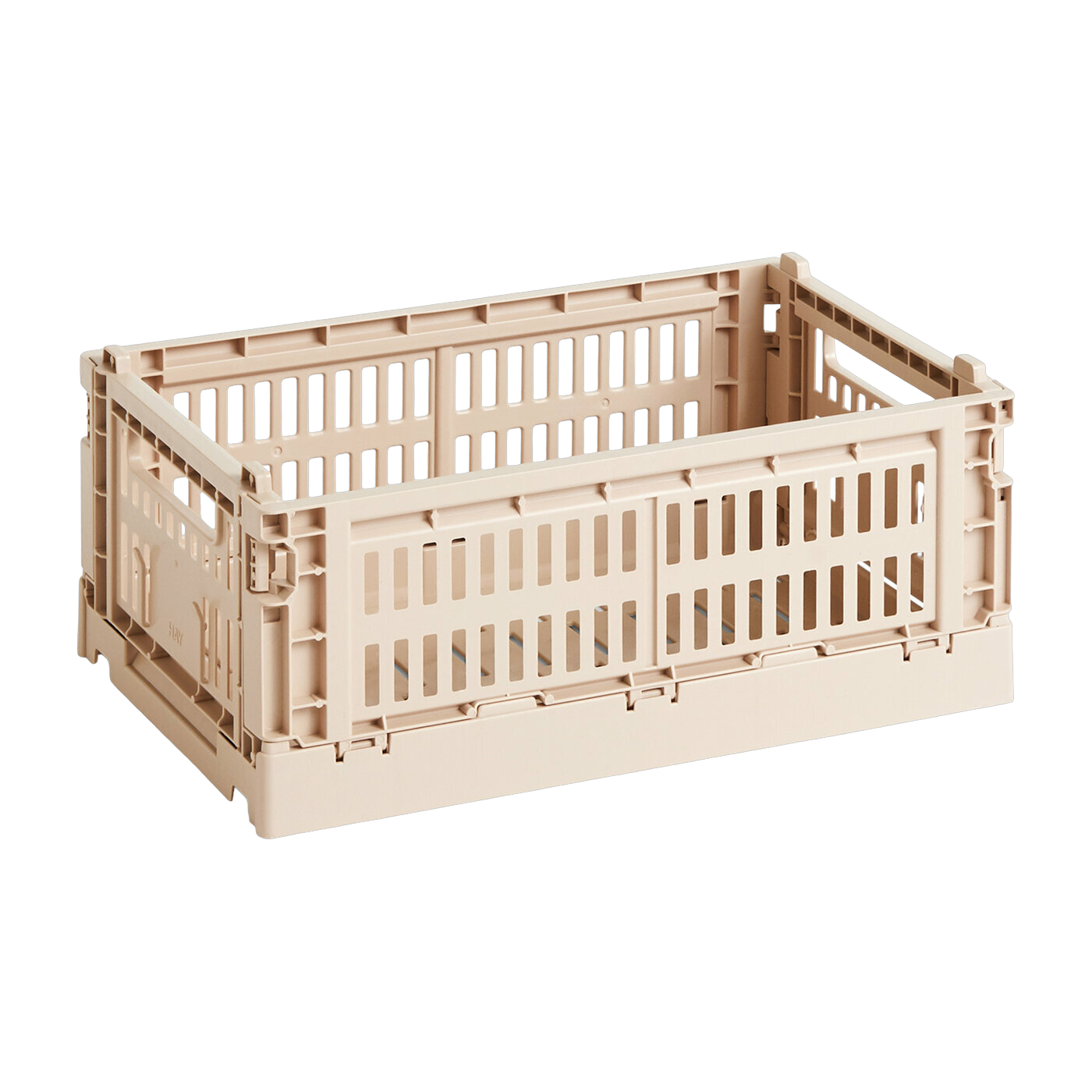 Panier en matière recyclée rose poudré S Colour Crate - HAY