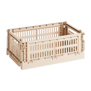Korb aus recyceltem Material in Puderrosa S Colour Crate - - HAY
