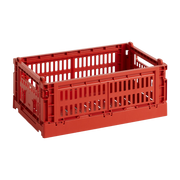 Basket in red recycled material S Colour Crate - HAY